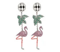 Flamingo Hängeohrringe mit Kristallen