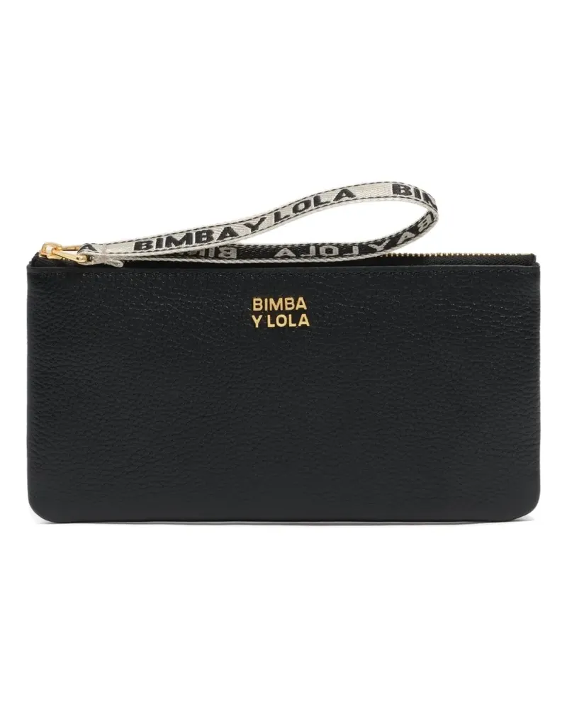 BIMBA Y LOLA leather zip-top pouch - Schwarz Schwarz