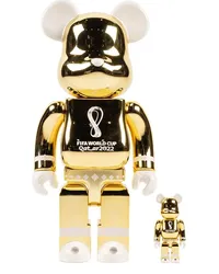 Medicom Toy x FIFA World Cup Qatar 2022 BE@RBRICK 100% und 400% Figuren-Set Gold