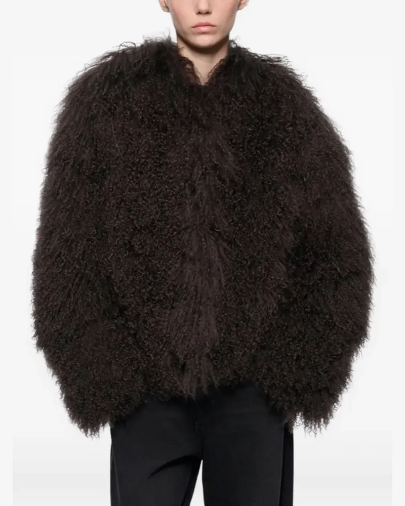 STAND Charlotte Jacke aus Shearling - Grau Grau
