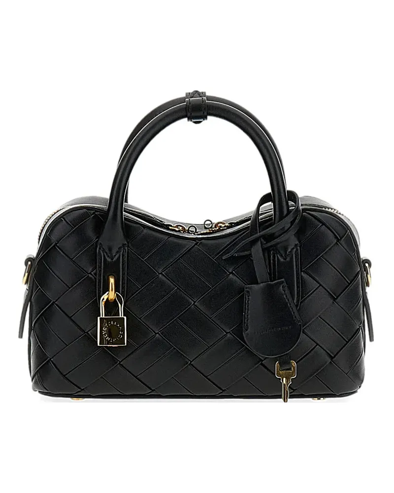 Stella McCartney Ryder woven padlock shoulder bag - Schwarz Schwarz