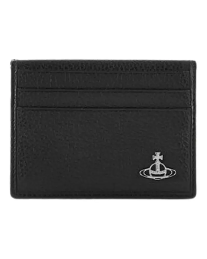 Vivienne Westwood Portemonnaie mit Orb-Schild - Schwarz Schwarz