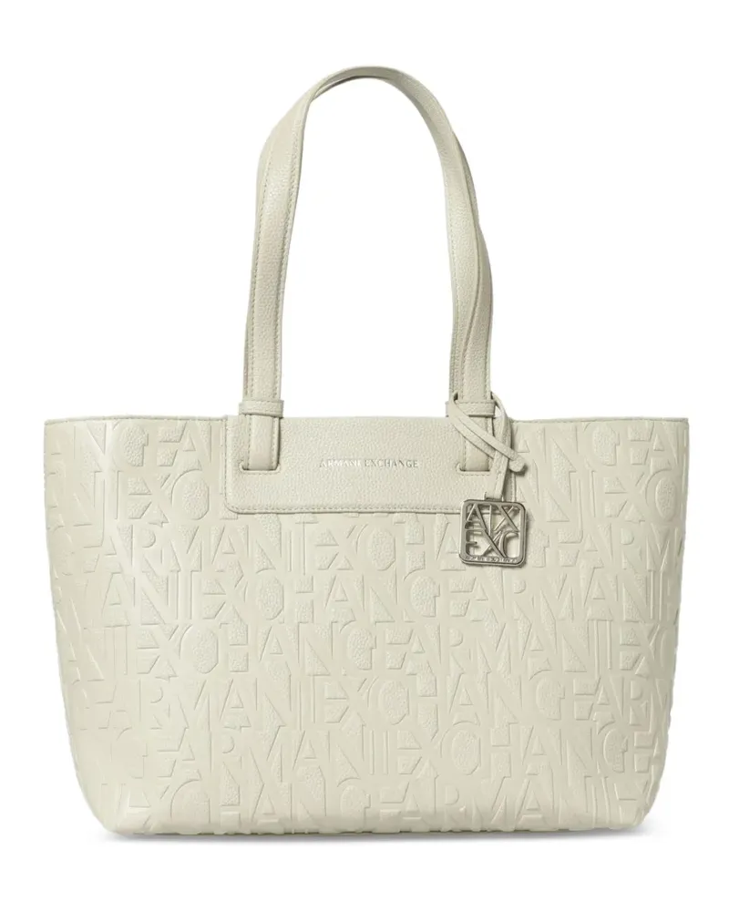 Armani Exchange Shopper mit Logo-Prägung - Nude Nude