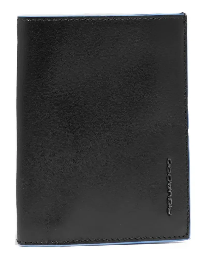 Piquadro trifold leather wallet - Schwarz Schwarz