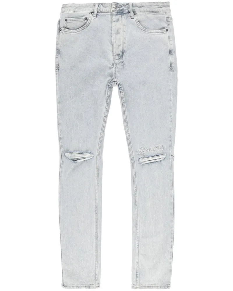 ksubi Slim-Fit-Jeans im Distressed-Look Grau