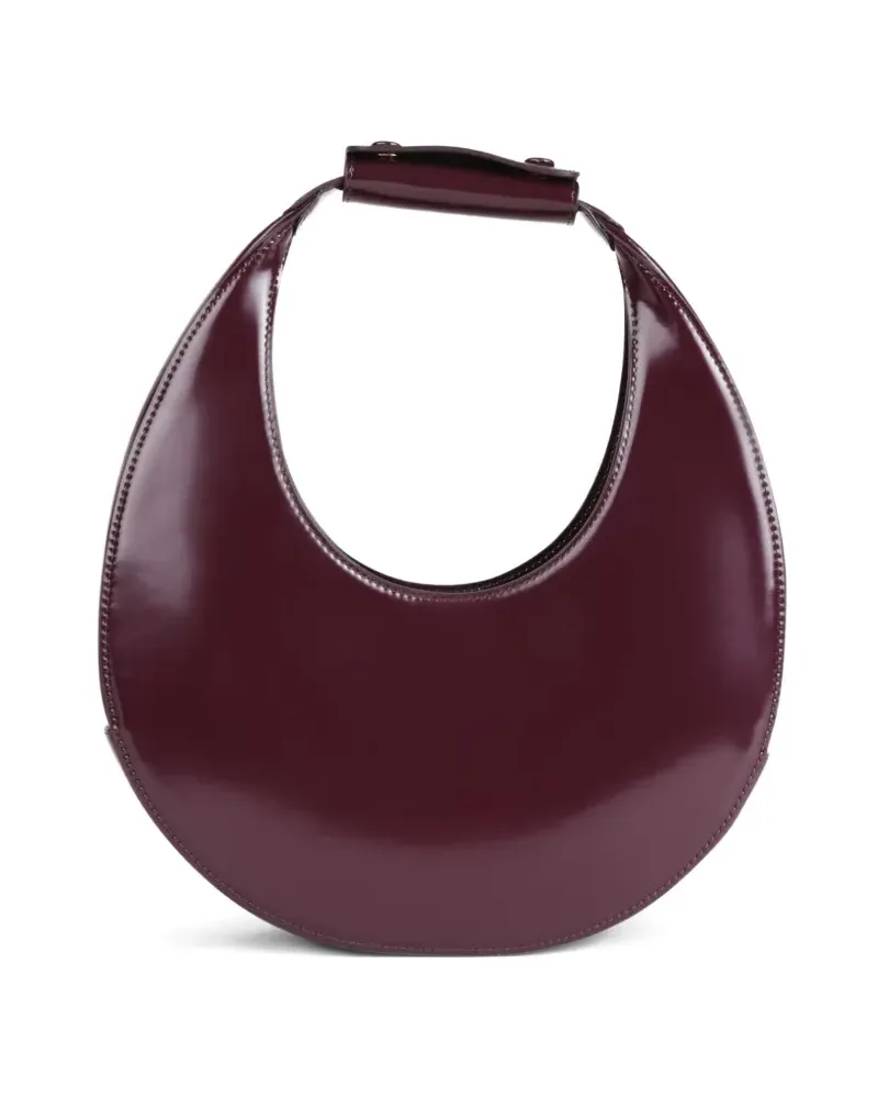 STAUD Moon Tote Bag aus Lackleder - Rot Rot