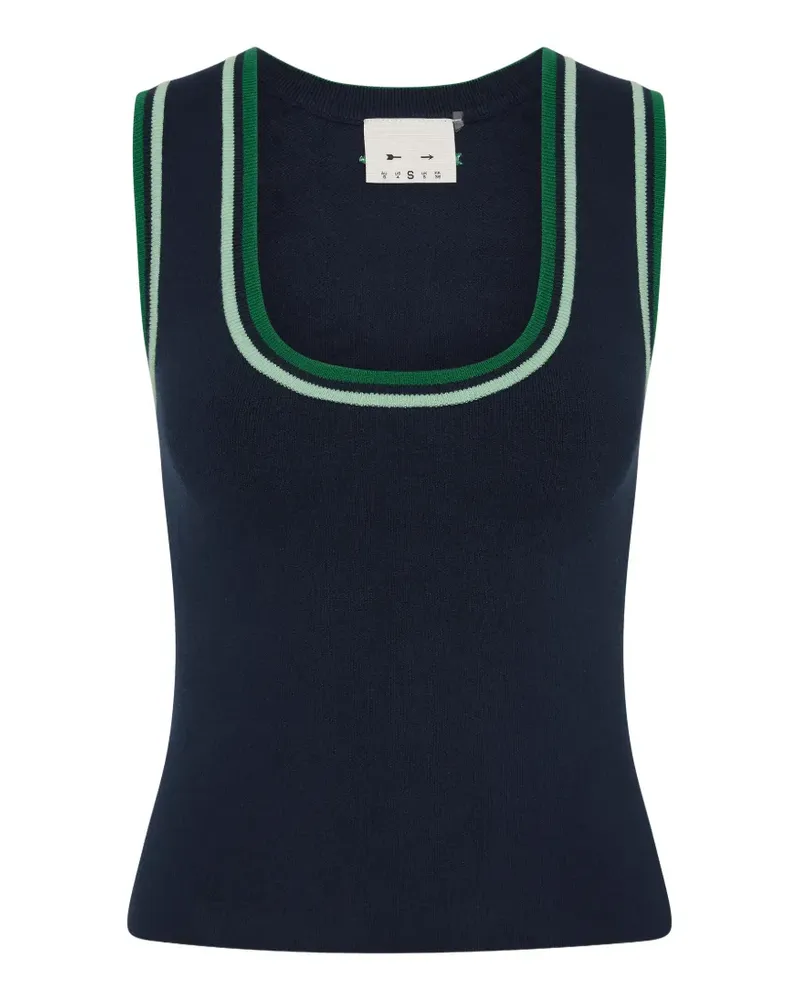 The Upside Joey Tanktop mit gestreiftem Besatz - Blau Blau