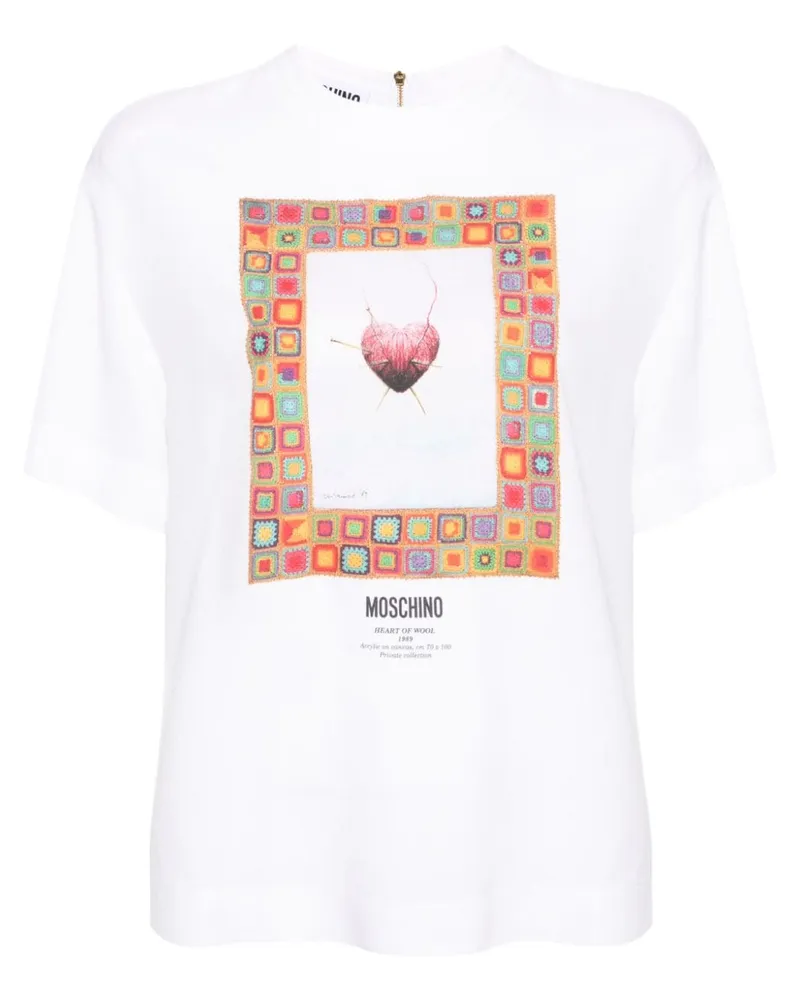 Moschino Bluse mit grafischem Print - Weiß Weiß