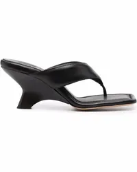 Gia Borghini Gepolsterte Sandalen Schwarz