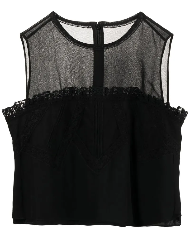 SHIATZY CHEN Spitzenbluse mit Rüschen - Schwarz Schwarz