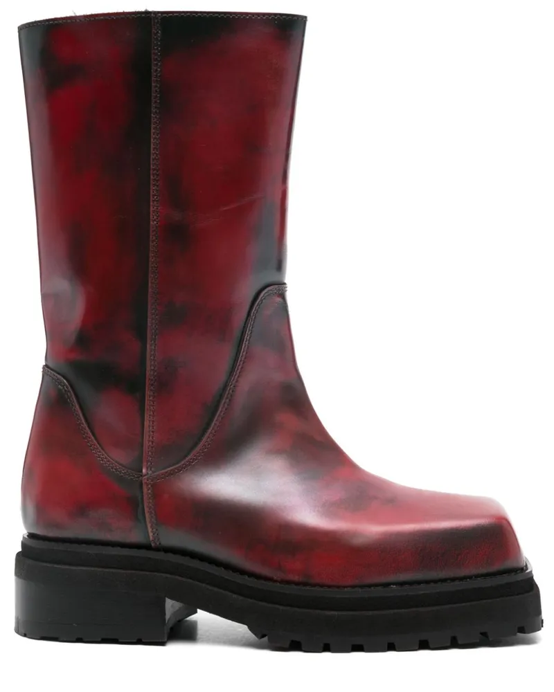 Eckhaus Latta Stacked Stiefel 45mm - Rot Rot