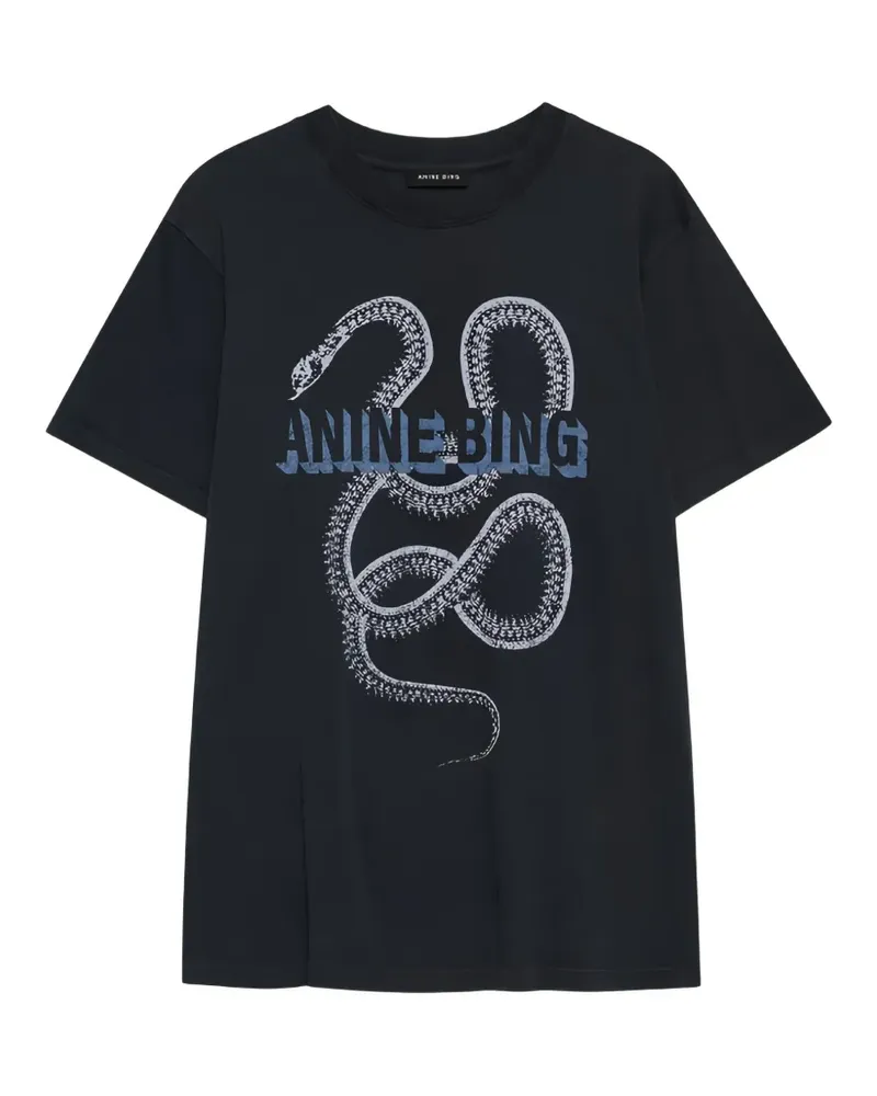 Anine Bing snake graphic T-shirt - Schwarz Schwarz