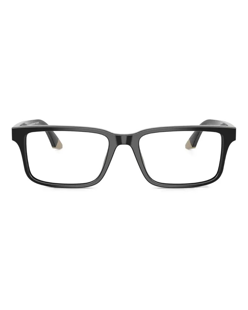 Emporio Armani rectangle frame glasses - Schwarz Schwarz