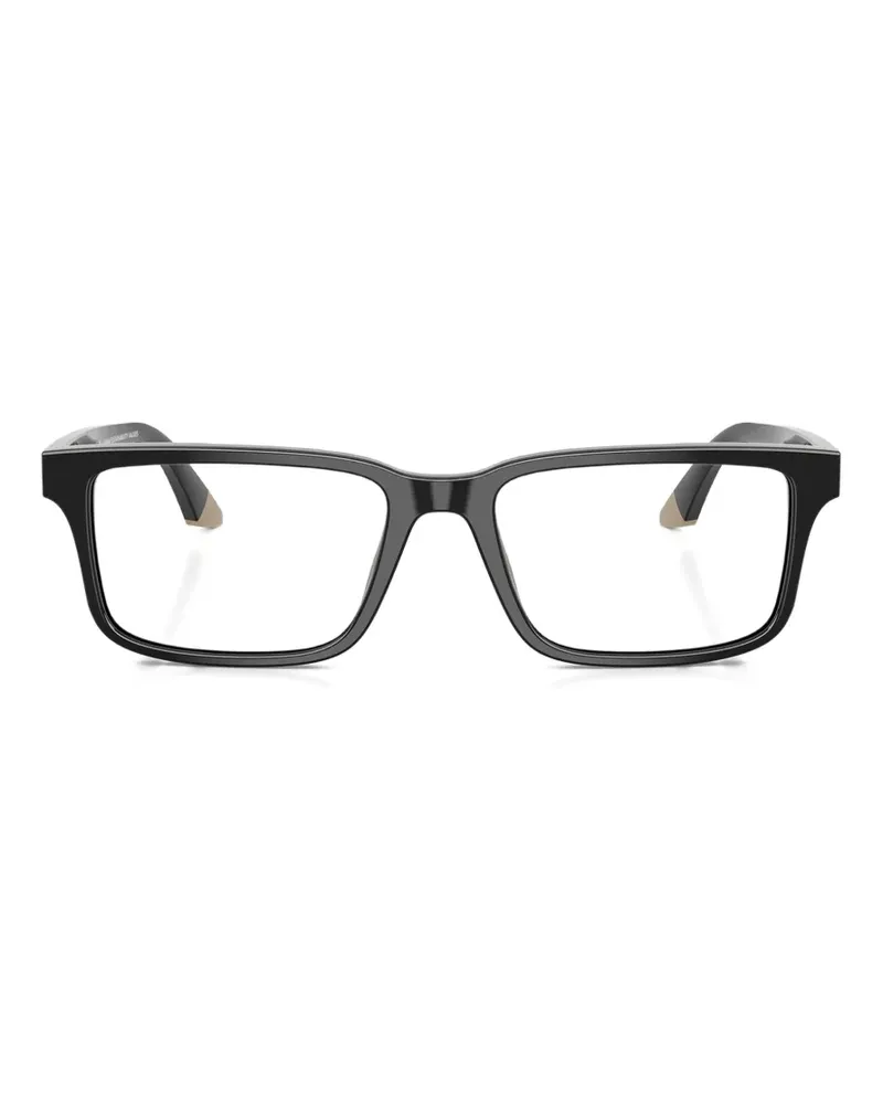 Emporio Armani rectangle frame glasses - Schwarz Schwarz