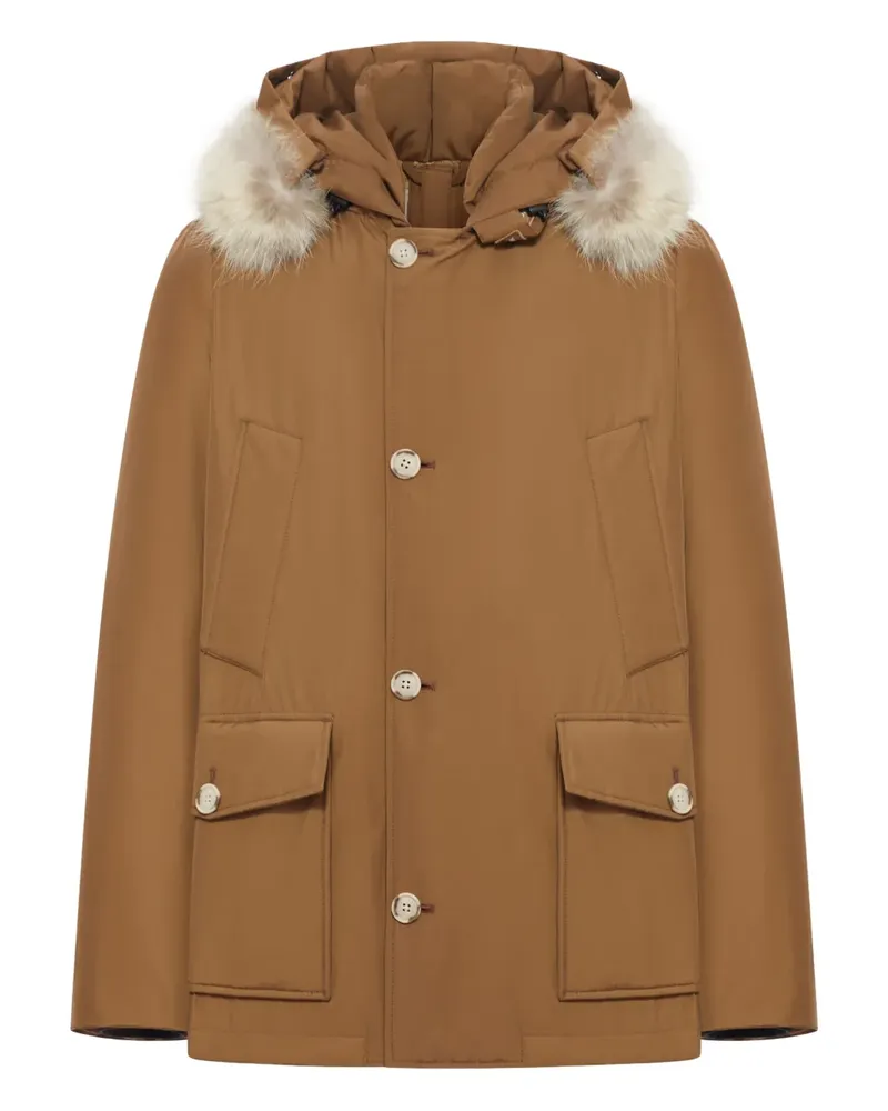 Woolrich removable-fur hooded jacket - Braun Braun
