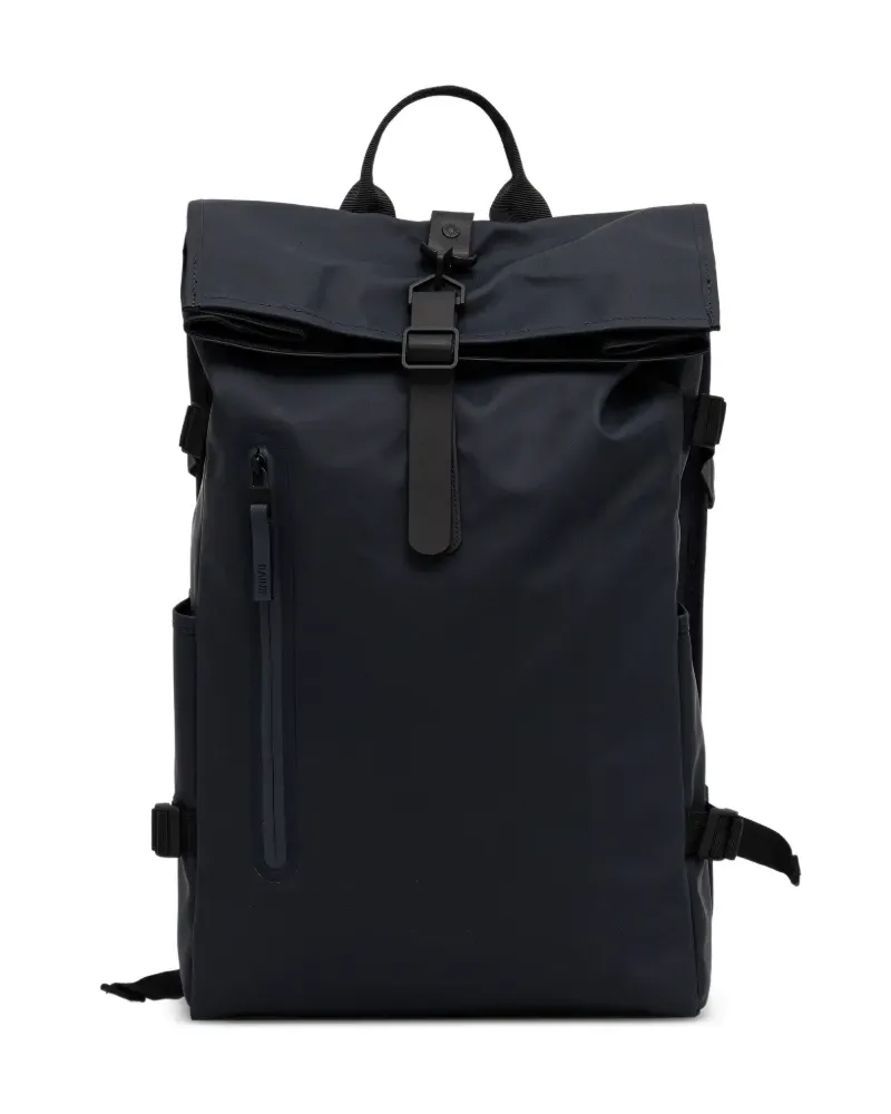 RAINS large Rolltop buckled backpack - Blau Blau