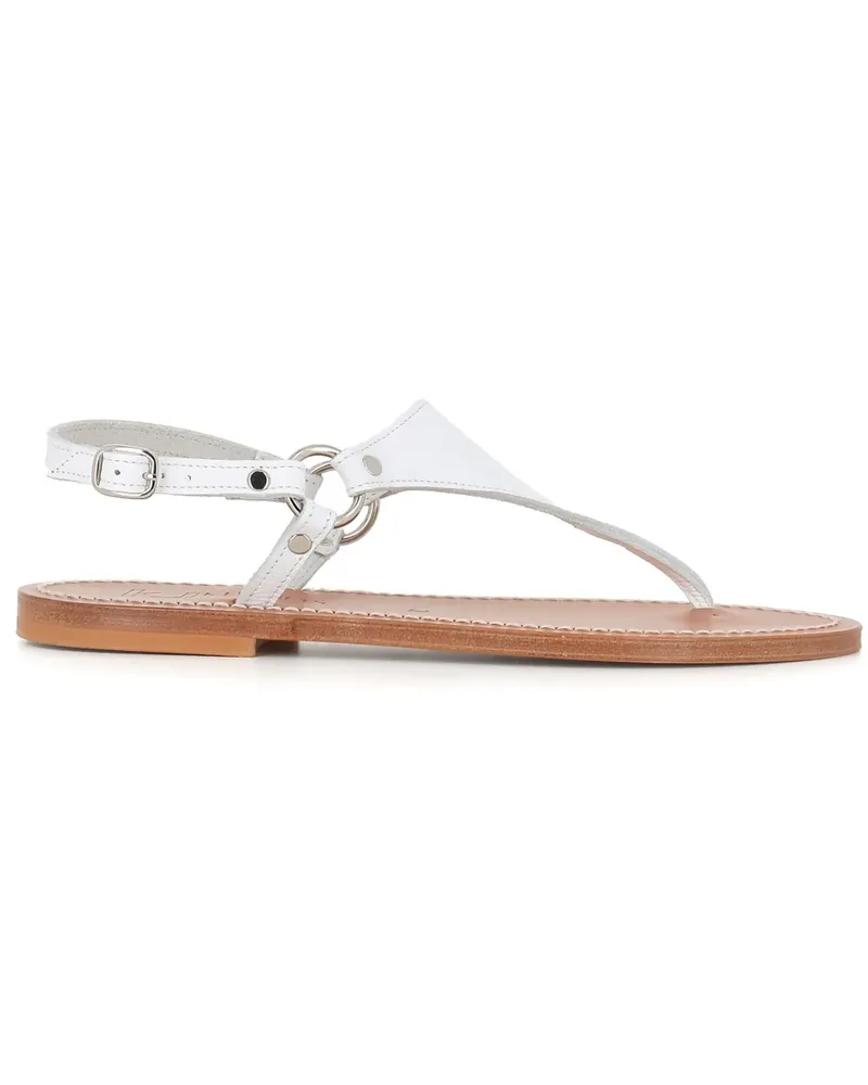 K.Jacques  Flache Sandalen mit Riemen - Weiß Weiß