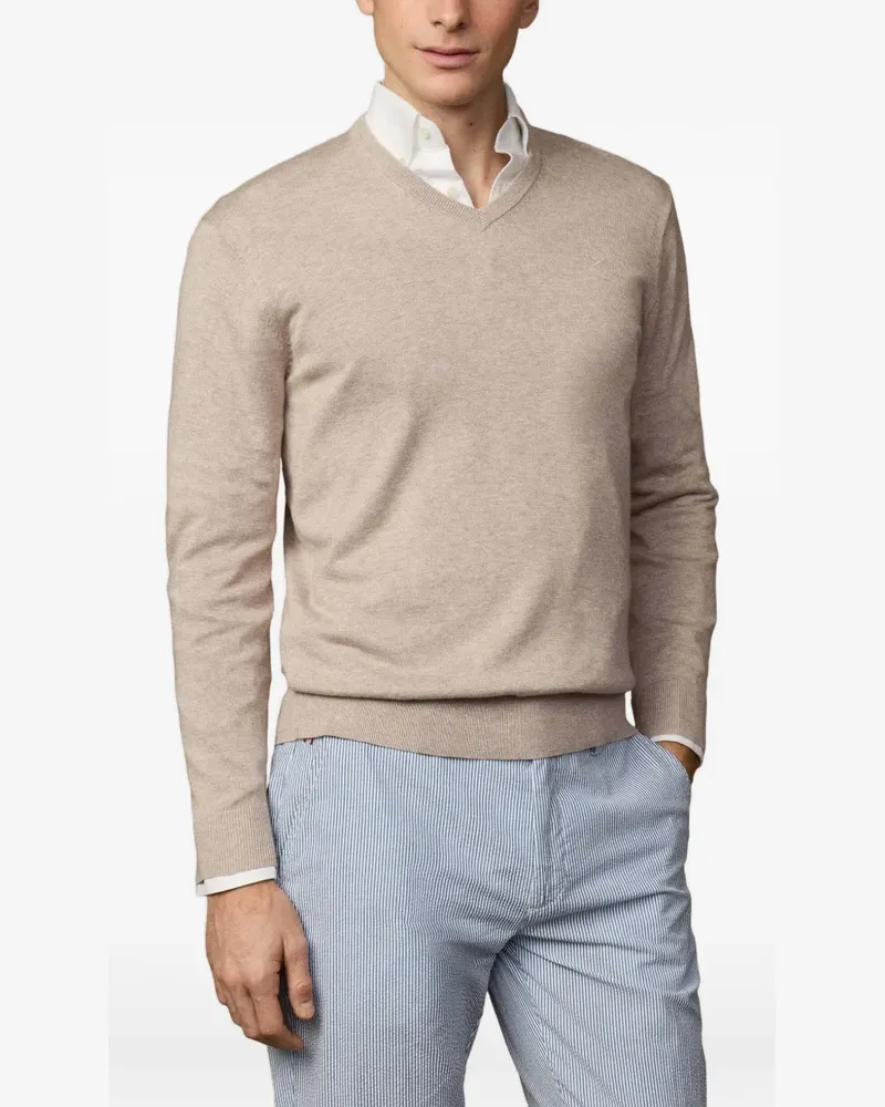 Hackett Pullover mit V-Ausschnitt - Nude Nude
