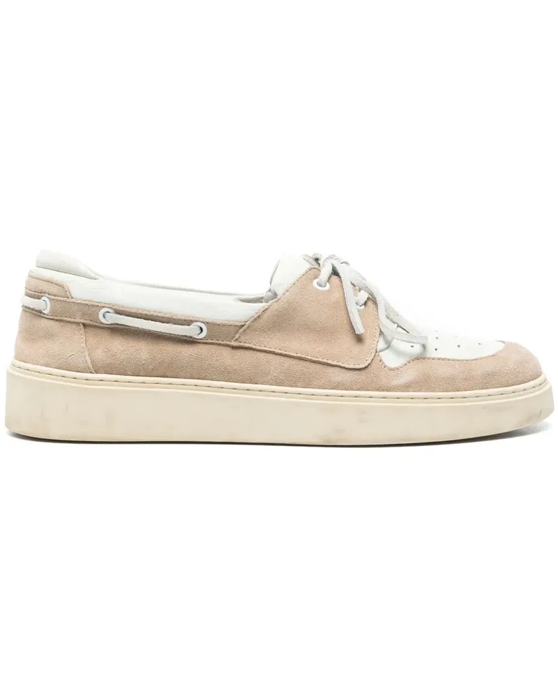 Eleventy Segelschuhe aus Wildleder - Nude Nude
