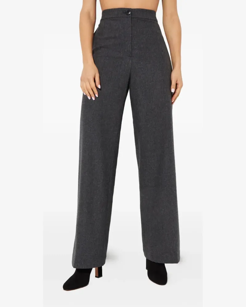 Yves Salomon buttoned wide-leg trousers - Grau Grau