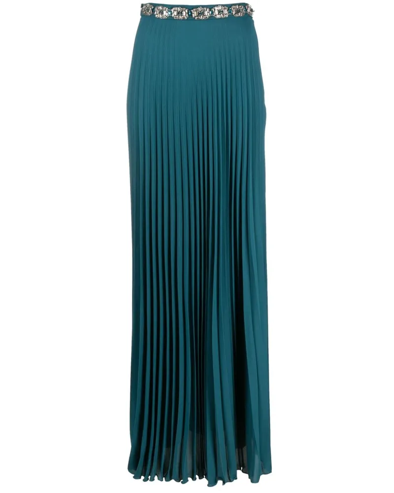 Elisabetta Franchi Georgette-Maxirock mit Falten - Blau Blau