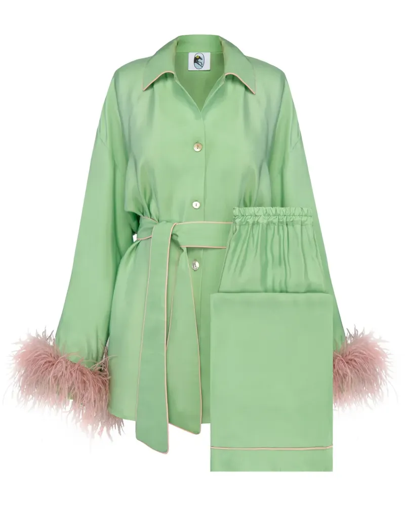 SLEEPER Pyjama aus Satin - Grün Grün