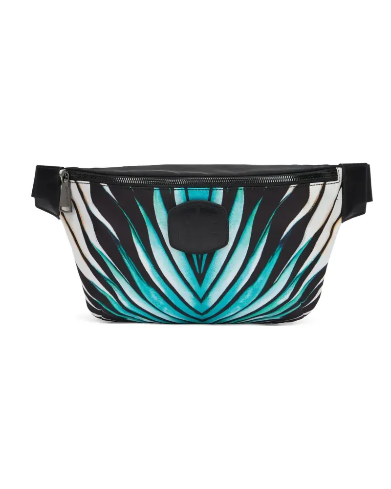 Roberto Cavalli Gürteltasche mit Blatt-Print - Blau Blau