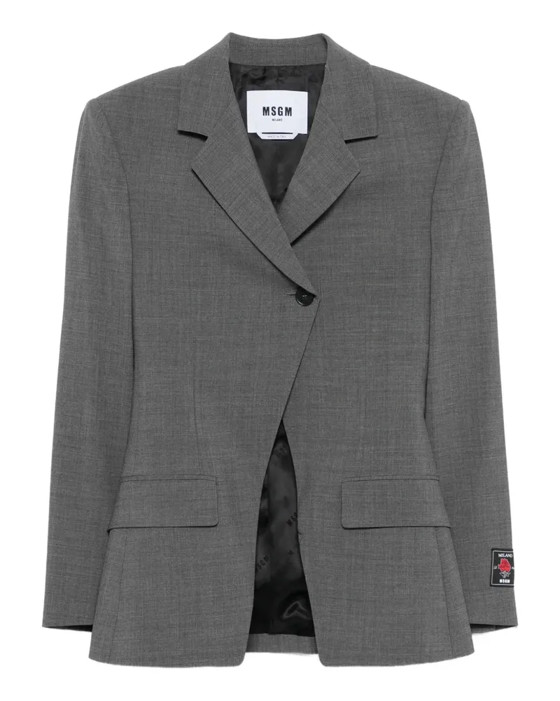 MSGM single-breasted blazer - Grau Grau