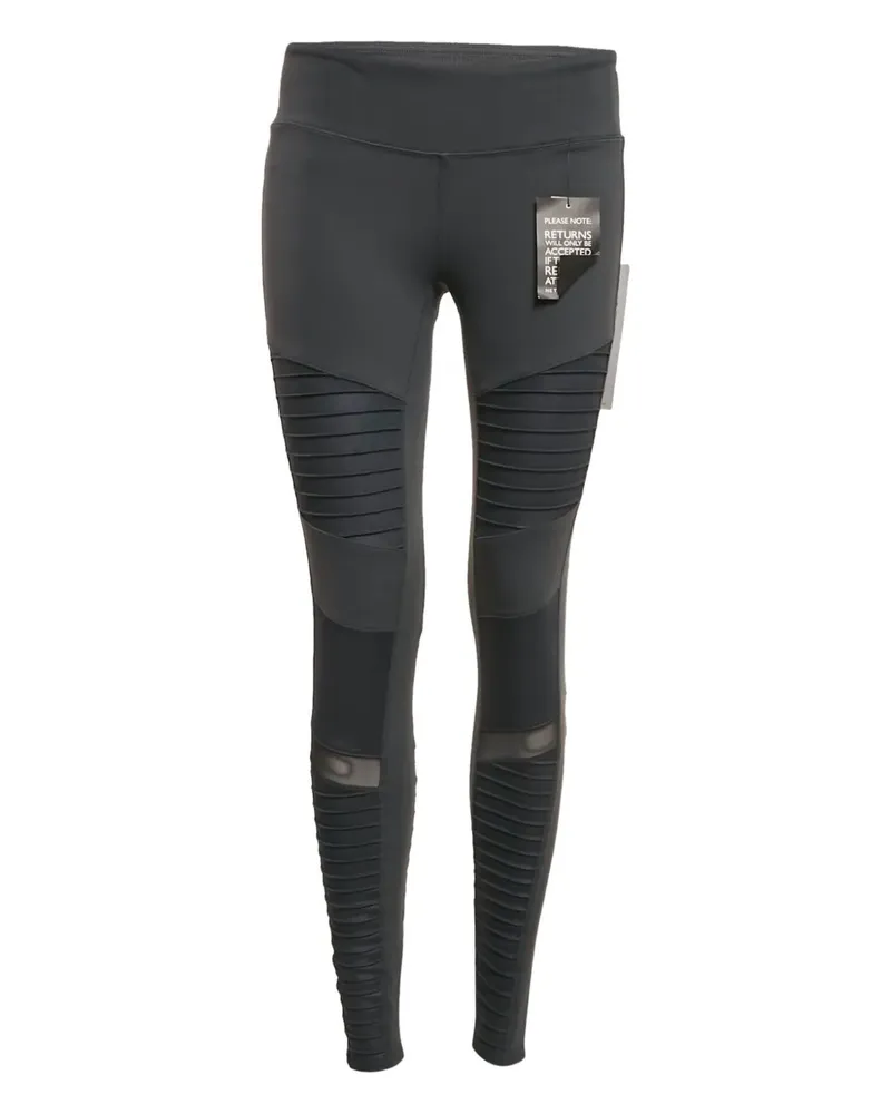 alo Jersey-Leggings mit Mesh-Einsatz - Schwarz Schwarz