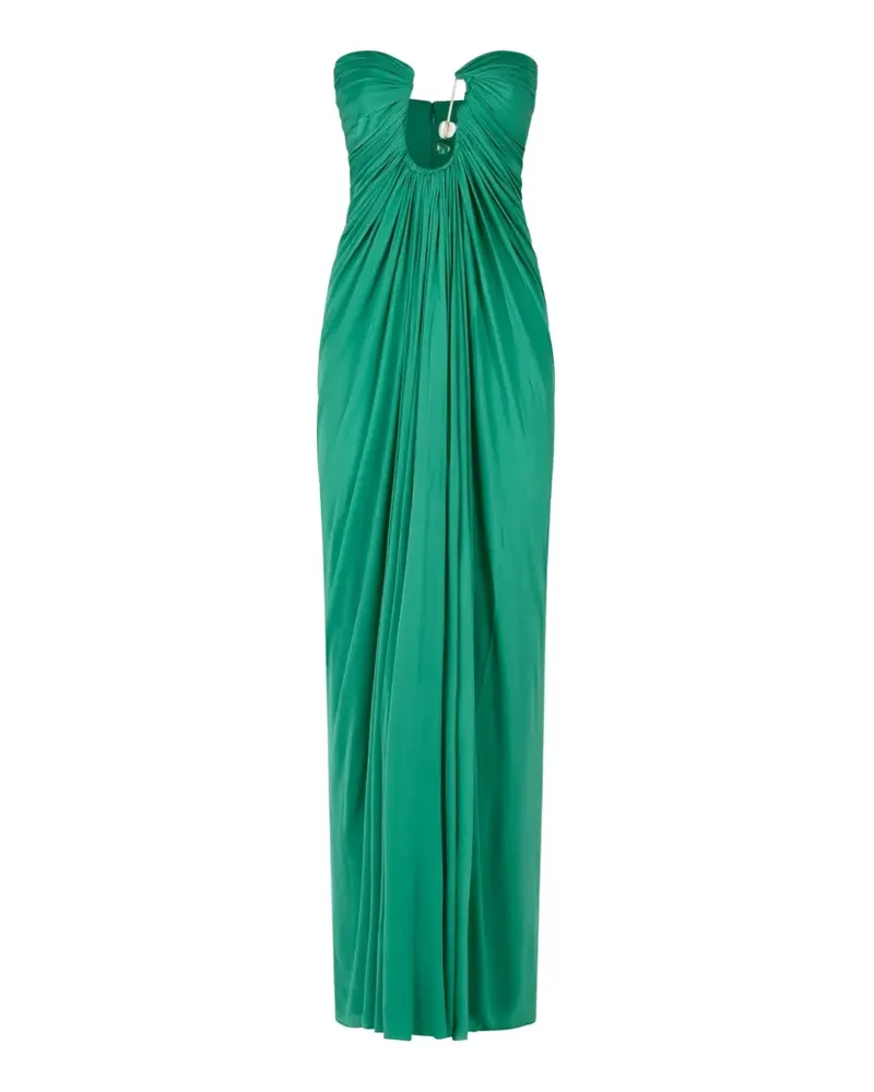 Christopher Esber Maxikleid mit Schmucksteinen - Grün Grün