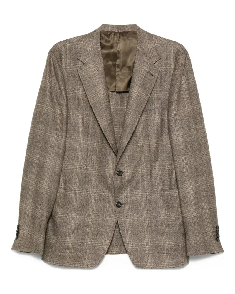 Canali Kariertes Sakko - Braun Braun