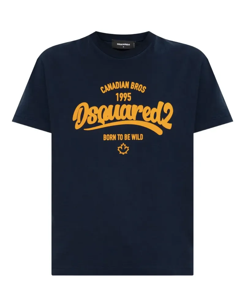 Dsquared2 T-Shirt mit Canadian Bros-Print - Blau Blau