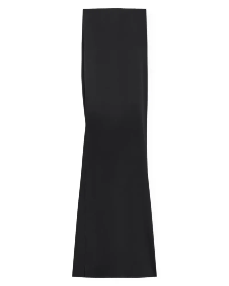 Courrèges Bustier-Maxikleid aus Satin - Schwarz Schwarz