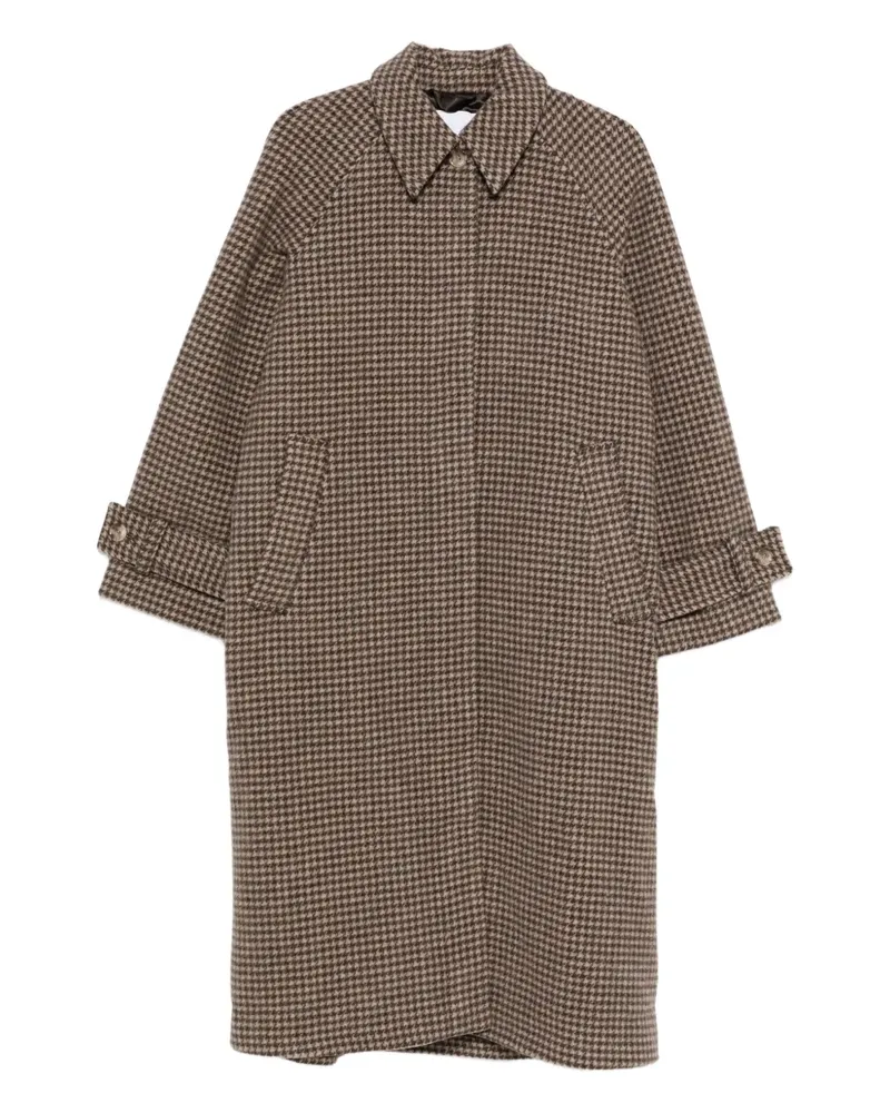 Samsøe & Samsøe houndstooth single-breasted coat - Braun Braun