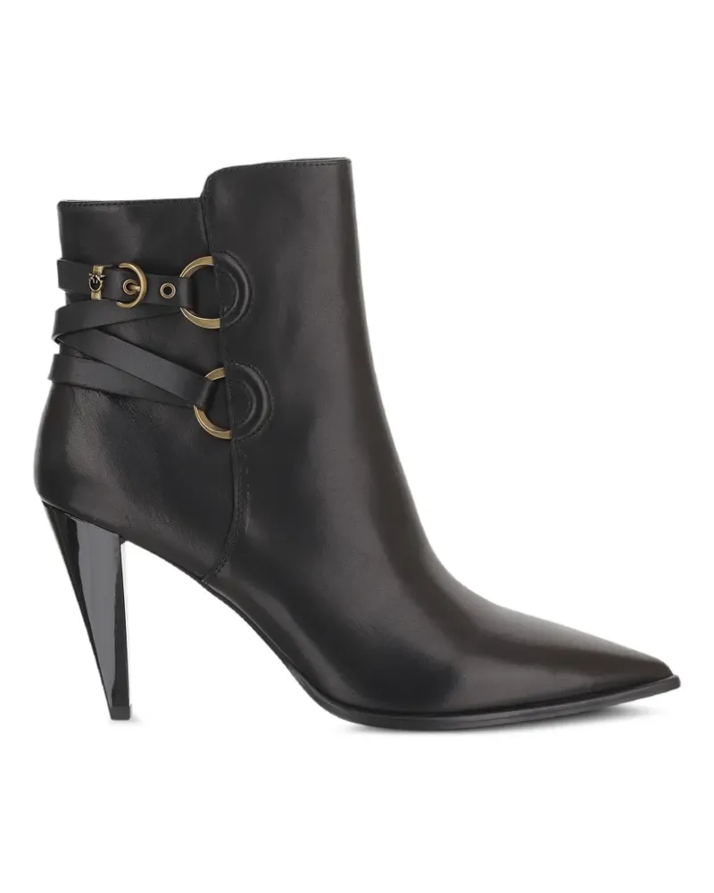 Pinko buckle-fastening pointed-toe ankle boots - Schwarz Schwarz