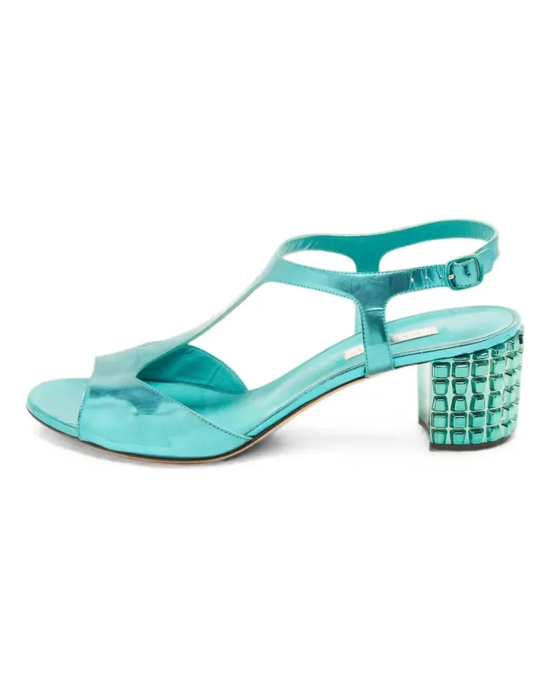 Casadei Riemensandalen mit Blockabsatz - Blau Blau
