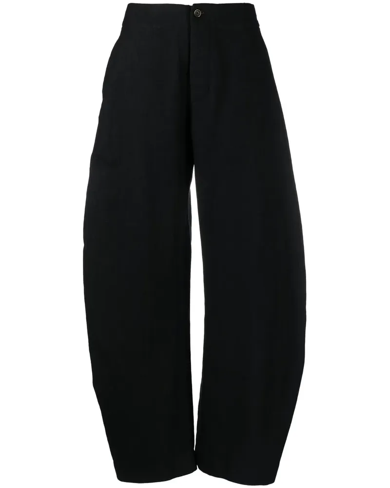Uma Wang Hose mit weitem Schnitt - Schwarz Schwarz