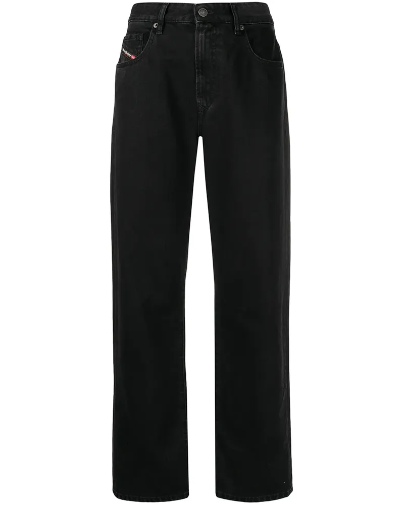 Diesel Hoch geschnittene Cropped-Jeans - Schwarz Schwarz