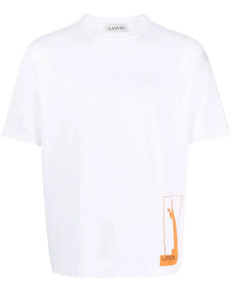 Lanvin T-Shirt mit grafischem Archiv-Print - Weiß Weiß