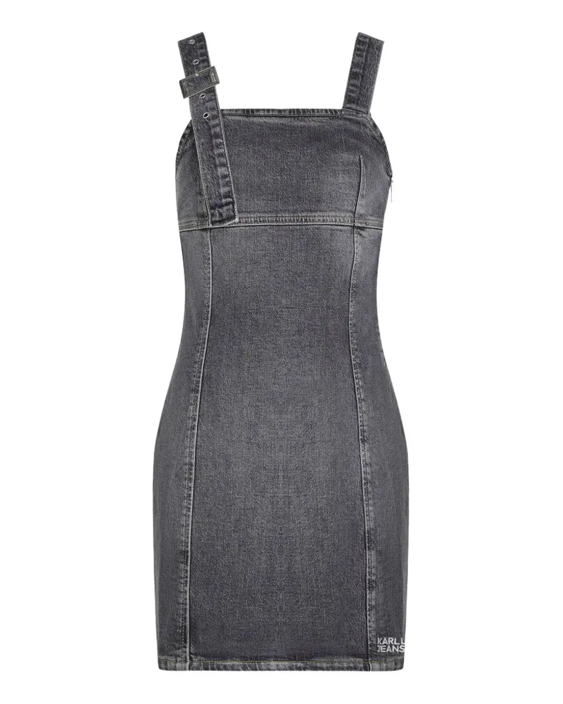 Karl Lagerfeld buckle-strap denim mini dress - Blau Blau