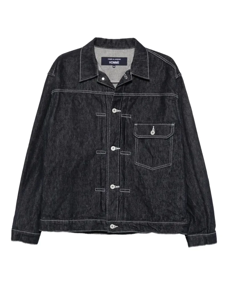 Comme des Garçons contrast-stitch denim jacket - Blau Blau