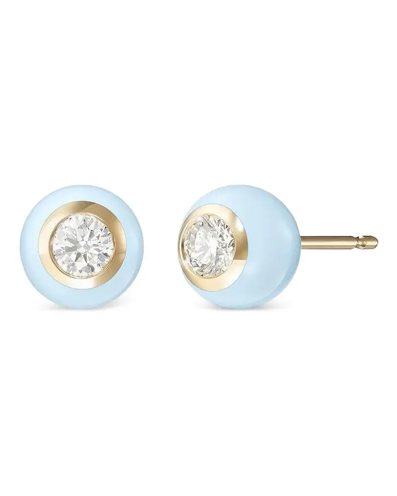Melissa Kaye 18kt Audrey Gelbgoldohrringe mit Diamanten - Blau Blau
