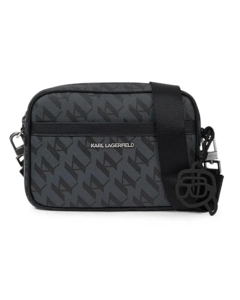 Karl Lagerfeld Ikon Monogram Kuriertasche - Grau Grau