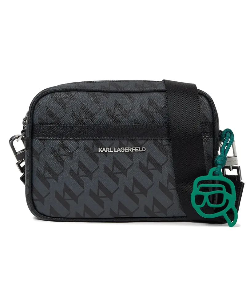 Karl Lagerfeld Ikon Monogram messenger bag - Grau Grau