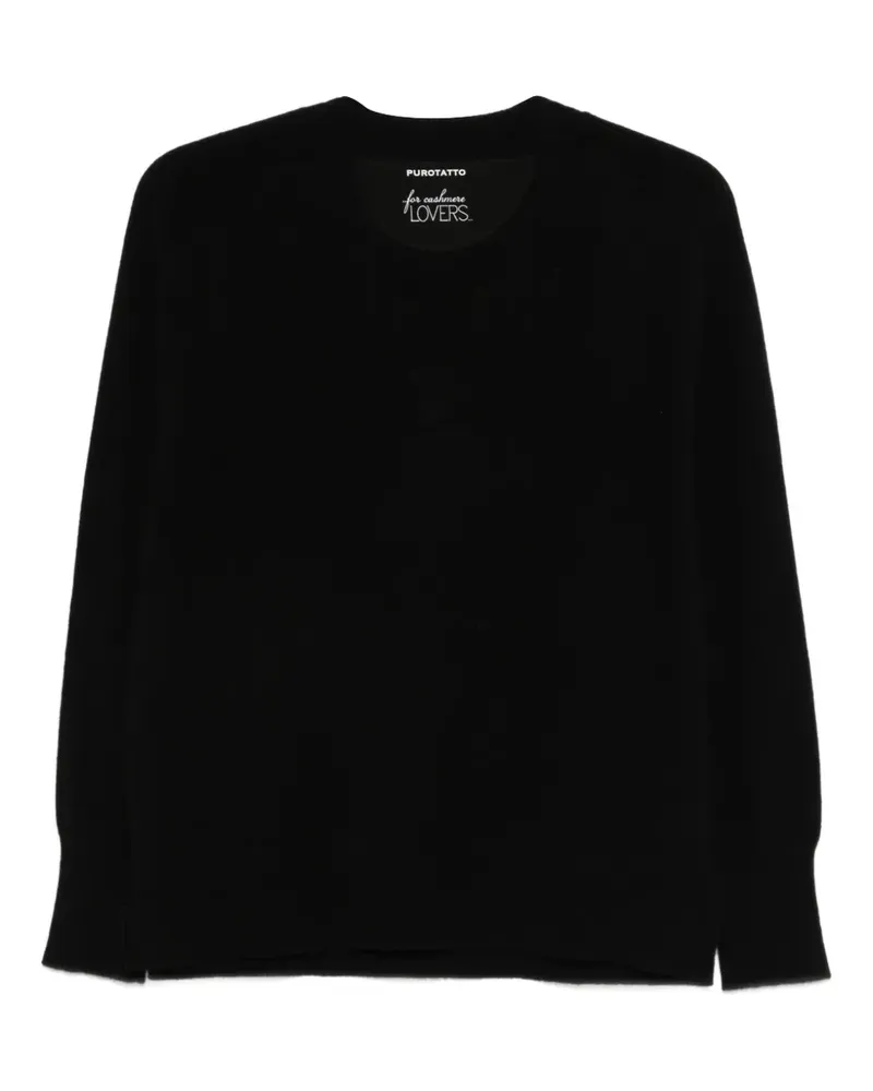 Purotatto V-neck sweater - Schwarz Schwarz