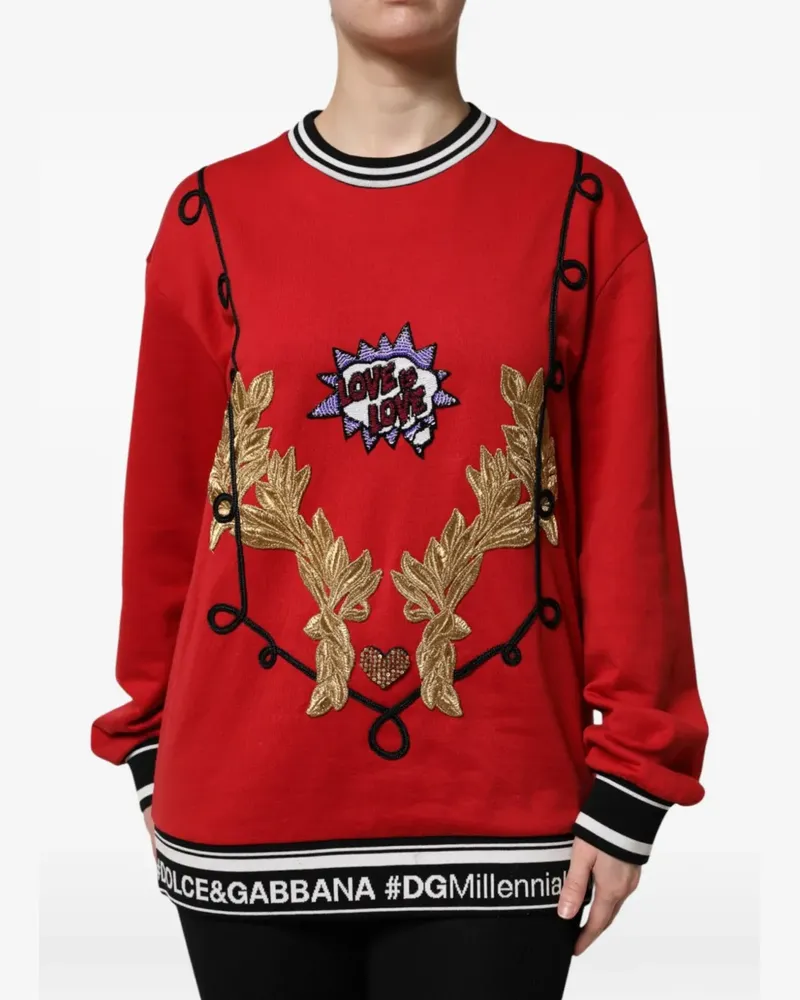 Dolce & Gabbana Rock mit Pailletten - Rot Rot