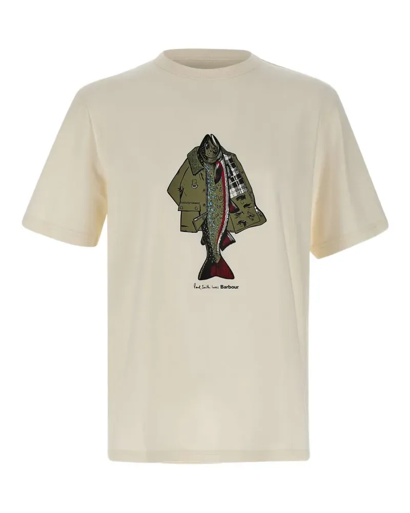 Barbour x Paul Smith fishing graphic T-shirt - Nude Nude