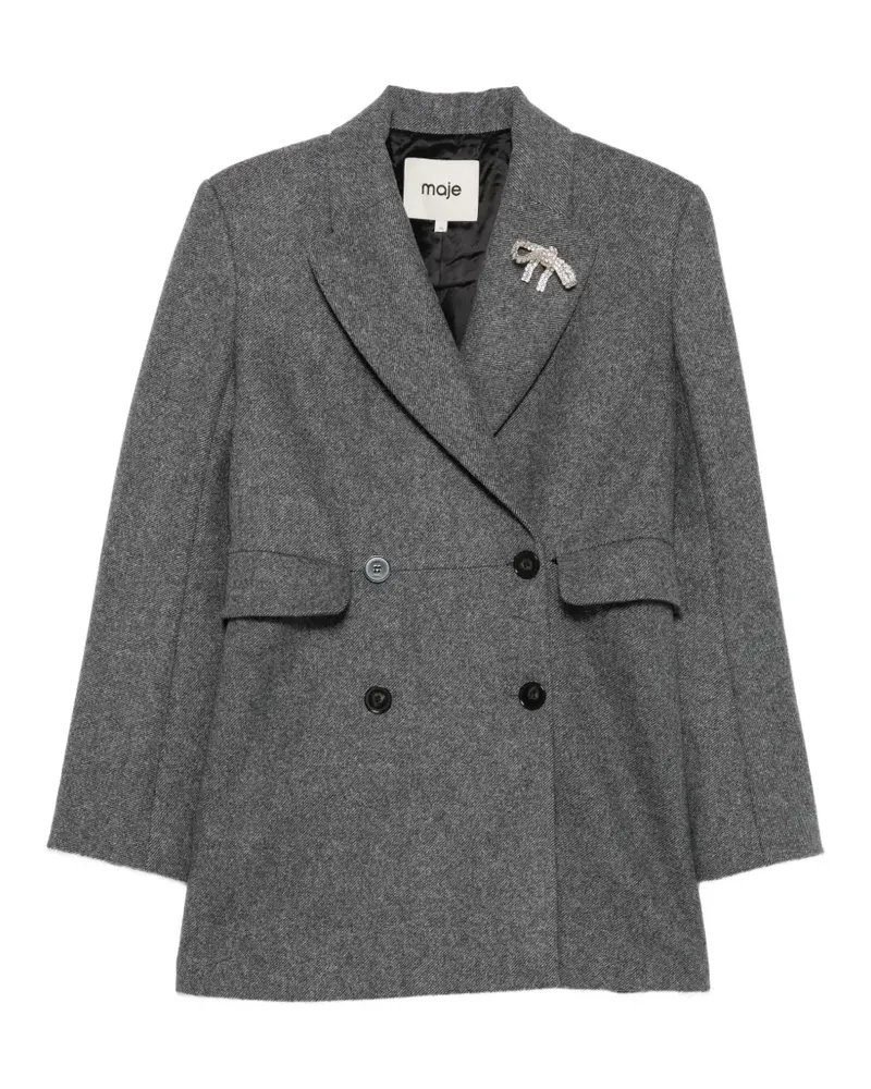 Maje Blazer mit Kristallen - Grau Grau
