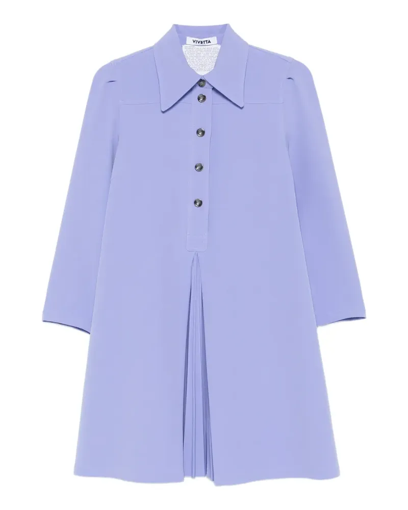 Vivetta pleated A-line mini dress - Violett Violett