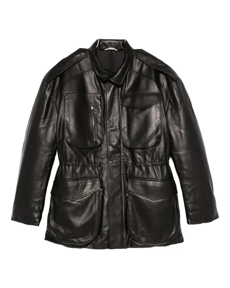 Nensi Dojaka leather puffer jacket - Schwarz Schwarz